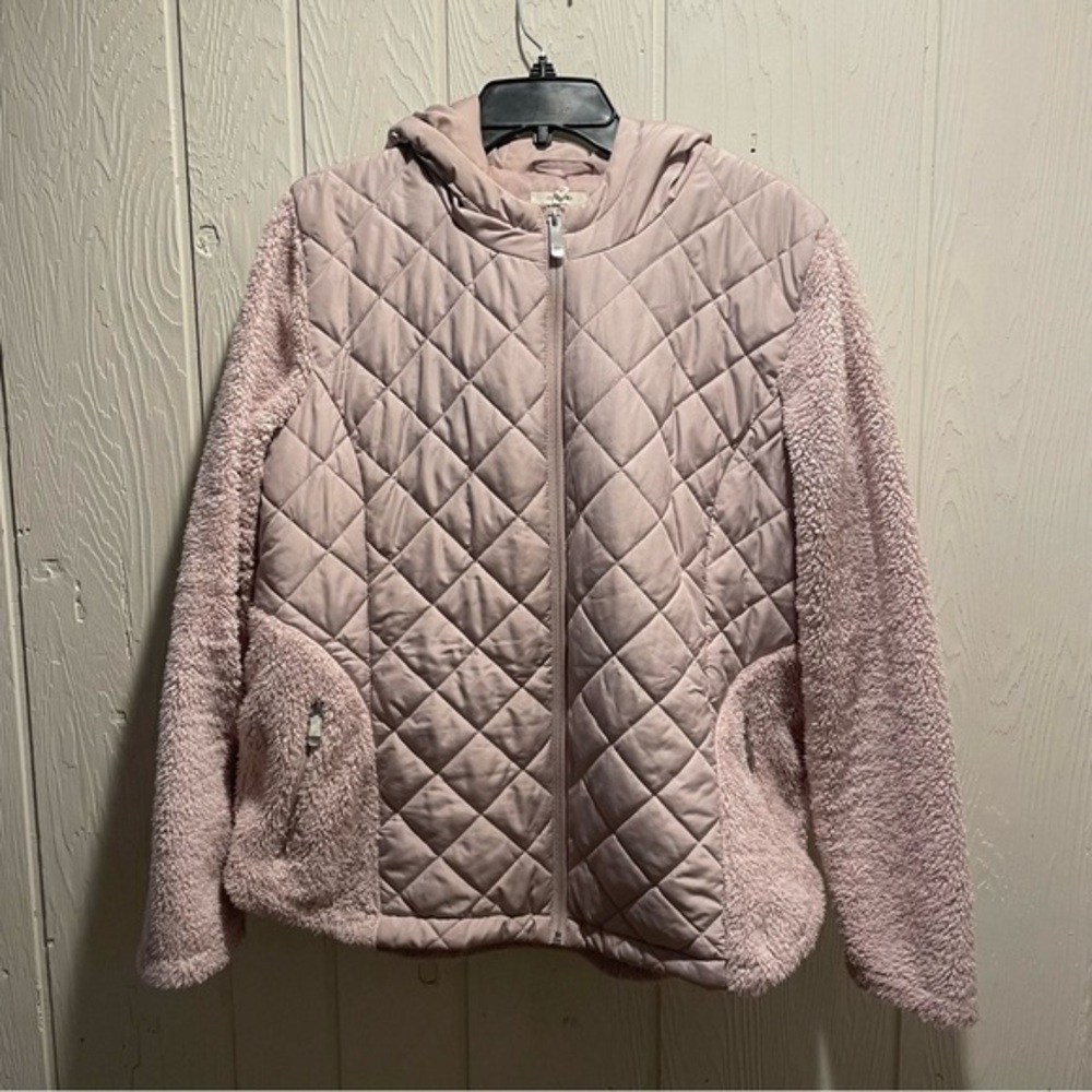 Maurice’s Fleece Quilted Full Zip Hoodie Sweatshirt Jacket